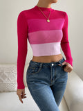  | SHEIN Privé Colour Block Mock Neck Sweater | Top | Shein | OneHub