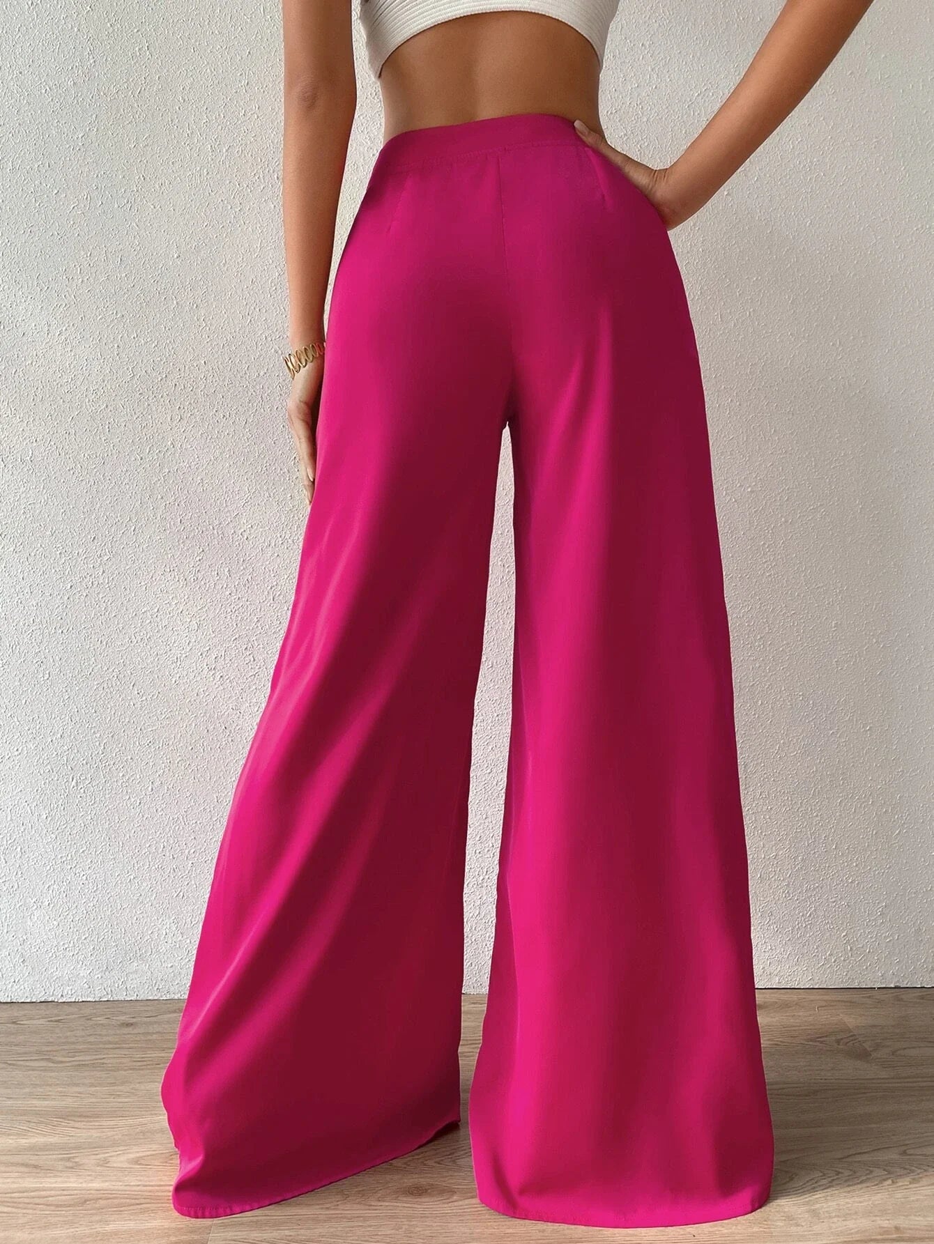  | SHEIN Priv̩ High Waist Wide Leg Pants | Pants | Shein | OneHub