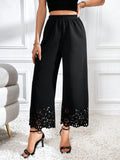  | SHEIN Privé Laser Cut Out Wide Leg Pants | Pants | Shein | OneHub