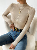  | SHEIN Priv̩ Mock Neck Cable Knit Crop Sweater | Top | Shein | OneHub