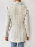  | SHEIN Priv̩ Plaid Pattern Lapel Neck Single Button Tweed Blazer | Blazer | Shein | OneHub