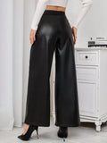  | SHEIN Priv̩ Pu Leather Wide Leg Pants | Pants | Shein | OneHub