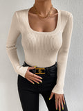  | SHEIN Privé Scoop Neck Ribbed Knit Sweater | Skirt | Shein | OneHub
