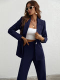  | SHEIN Privé Single Button Belted Blazer & Tailored Pants | Blazer | Shein | OneHub