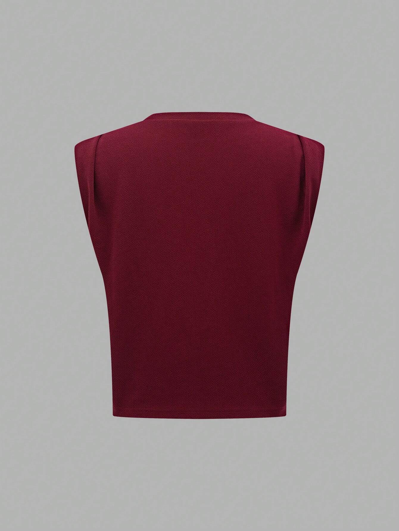  | SHEIN Prive Solid Color Twisted Knot Hem T-Shirt | Blouse | Shein | OneHub