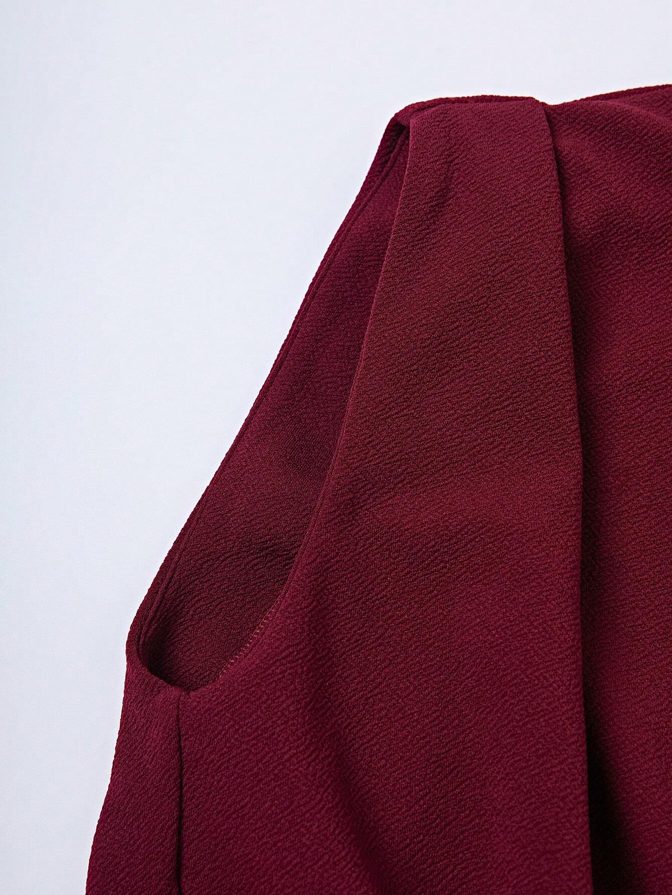  | SHEIN Prive Solid Color Twisted Knot Hem T-Shirt | Blouse | Shein | OneHub