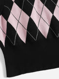  | SHEIN Qutie Argyle Pattern Sweater Vest | Skirt | Shein | OneHub