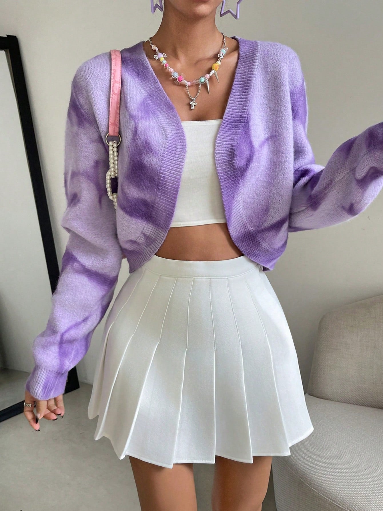  | SHEIN Qutie Heart Pattern Drop Shoulder Duster Cardigan | Sweater | Shein | OneHub