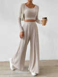  | SHEIN Relaxiva Scoop Neck Crop Tee & Wide Leg Pants | Top and Pant Set | Shein | OneHub