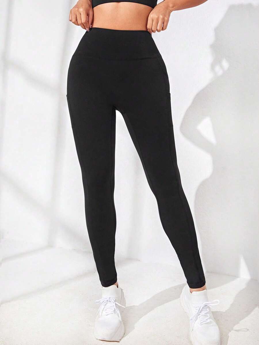  | SHEIN Sport Studio Phone Pocket Side Tummy Control Sports Leggings | Sports Leggings | Shein | OneHub