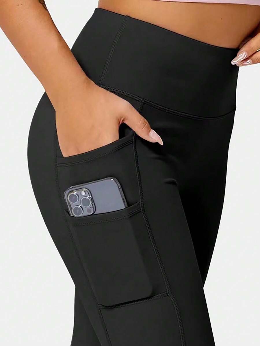  | SHEIN Sport Studio Phone Pocket Side Tummy Control Sports Leggings | Sports Leggings | Shein | OneHub