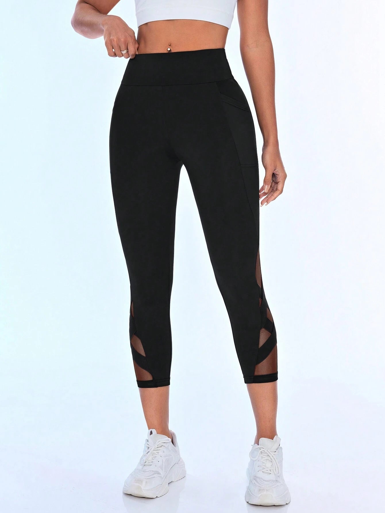  | SHEIN Sport Studio Solid Color Elastic Summer Sports Leggings | Sports Leggings | Shein | OneHub
