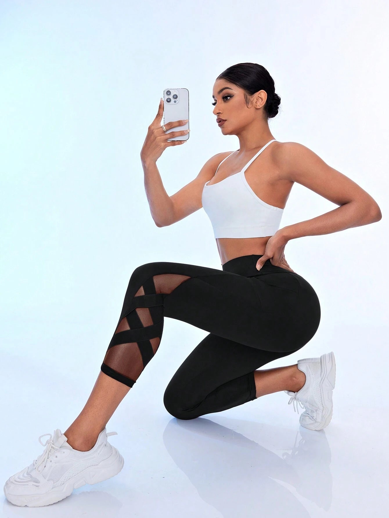  | SHEIN Sport Studio Solid Color Elastic Summer Sports Leggings | Sports Leggings | Shein | OneHub