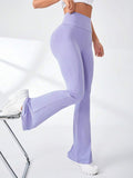 SHEIN Sport Studio Wide Waistband Flare Leg Sports Pants