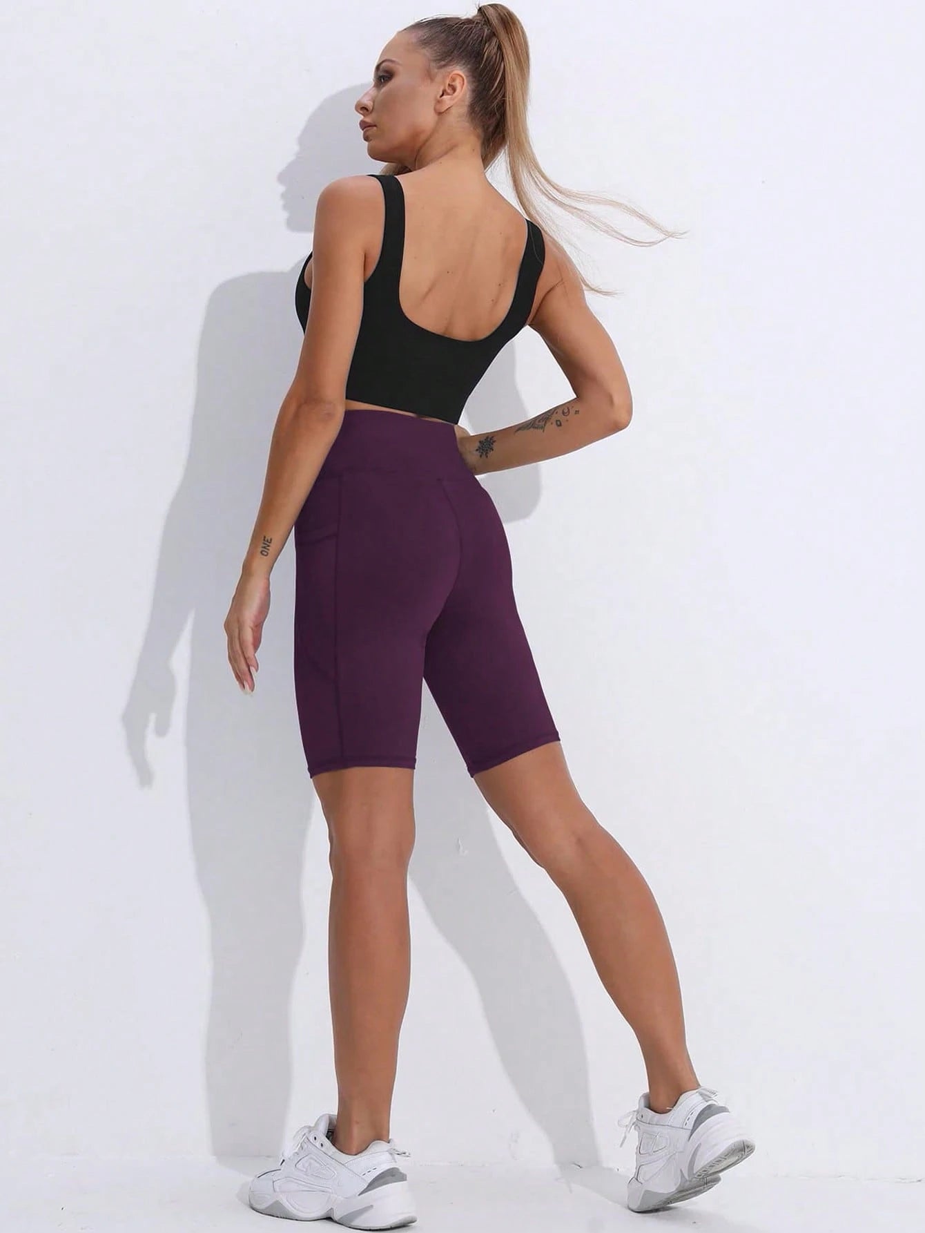  | SHEIN Sport Studio Wide Waistband Phone Pocket Side Biker Shorts | Sports Leggings | Shein | OneHub