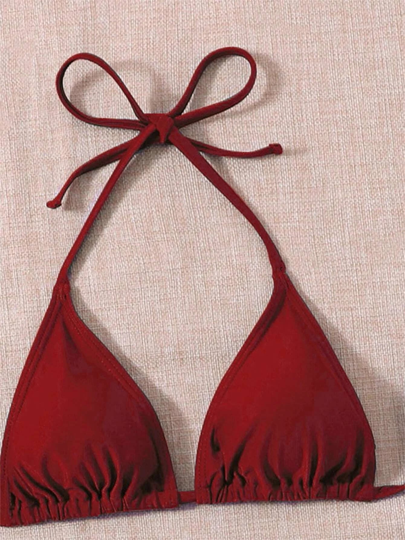  | SHEIN Swim Vcay Summer Beach Leaf Print Bikini Set Halter Triangle Bra & High Cut Bottom & Cover Up Skirt 3 Piece Bathing | Lingerie | Shein | OneHub