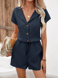  | SHEIN Unity Batwing Sleeve Knot Front Shirt Romper | T-shirt | Shein | OneHub