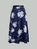 SHEIN Unity Floral Print Flare Skirt