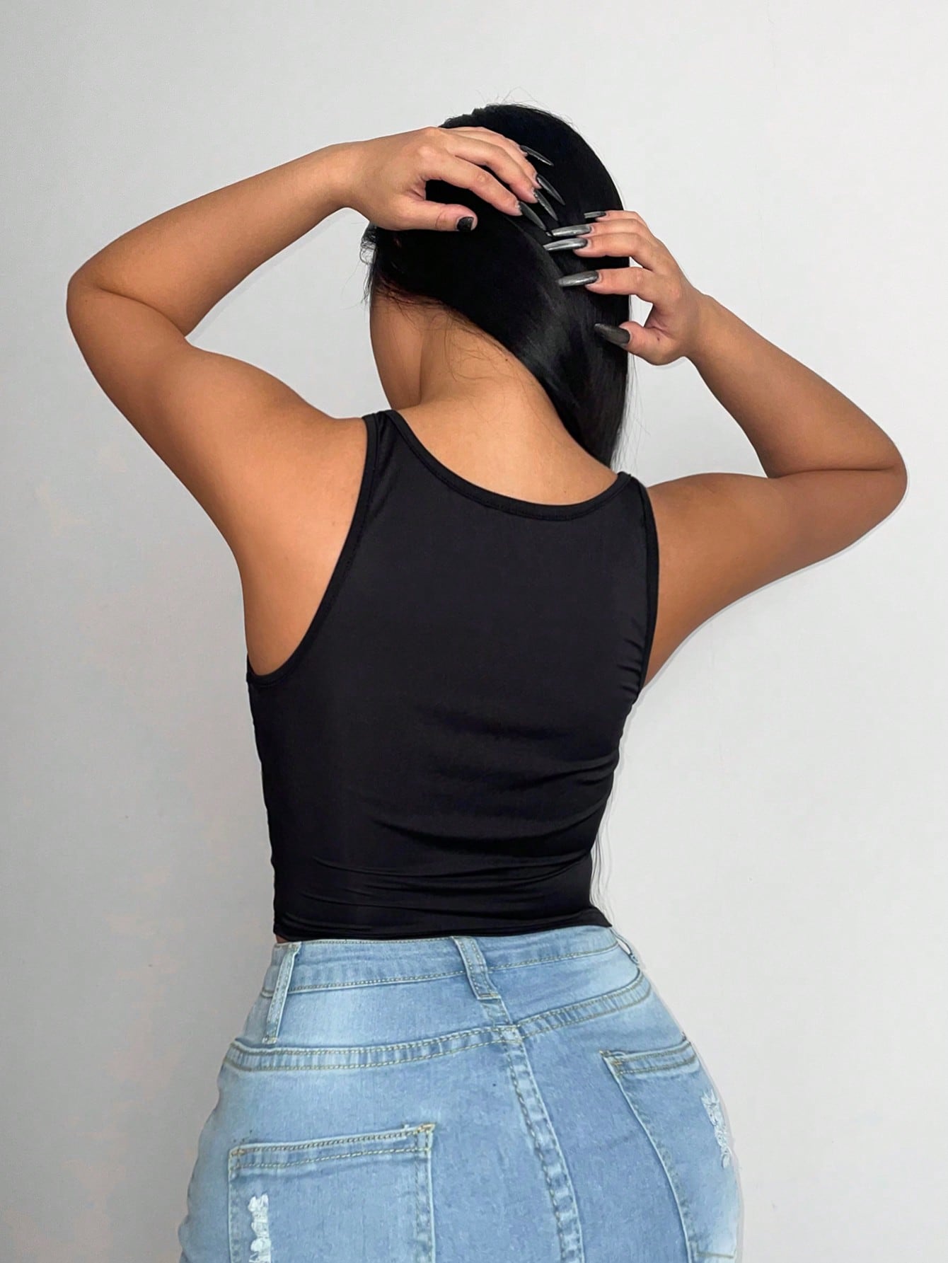  | SHEIN Unity Rhinestone Detail Crop Tank Top | Top | Shein | OneHub