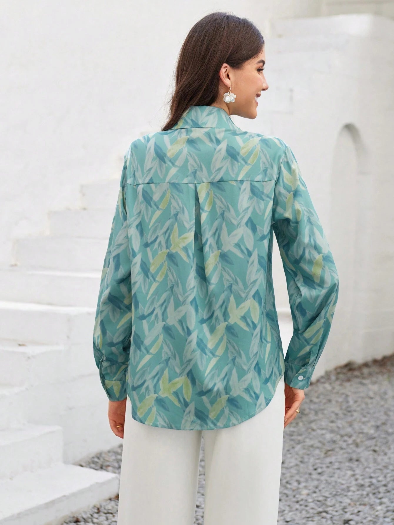  | SHEIN VCAY Ladies' Full Printed Long Sleeve Shirt | Shirt | Shein | OneHub