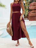  | SHEIN VCAY Solid Color Texture Casual Two Piece Beach Set For Vacation | Dress | Shein | OneHub