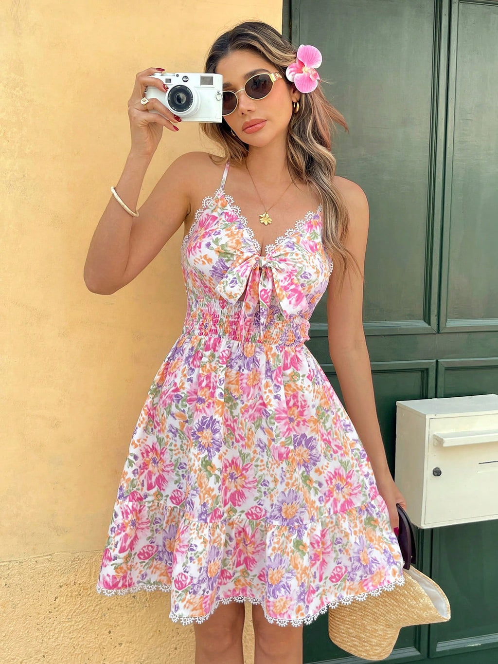 vacation birthday dress Sexy A line Scoop Pink Sequin Travel Short Dress fg6374 Light pink Summer White Long Double Layer