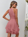SHEIN VCAY Women's Solid Color Simple Sleeveless Summer Dress For Daily Wear,Pastel Dresses For Women,Business Casual Woman