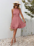 SHEIN VCAY Women's Solid Color Simple Sleeveless Summer Dress For Daily Wear,Pastel Dresses For Women,Business Casual Woman