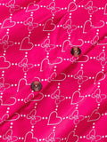 SHEIN Valentine's Day Baby Girl Allover Heart Print Shirt Dress & Hat