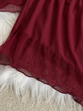 SHEIN Women's Mesh Underwire Thin Cup Sexy Lingerie Set Valentine's