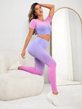  | SHEIN Yoga Trendy Ombre Print Tummy Control Sports Set | Leggings | Shein | OneHub