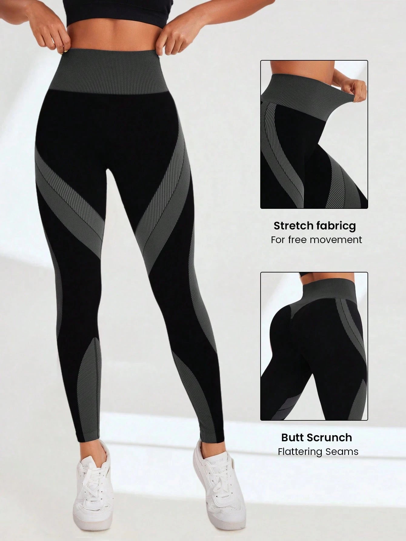 SHEIN Seamluxe SHEIN Sport Ladies" Solid Color Simple Daily Sport Leggings Yoga Women Pants
