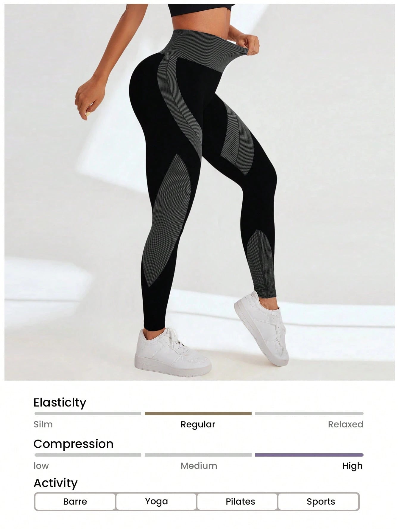 SHEIN Seamluxe SHEIN Sport Ladies" Solid Color Simple Daily Sport Leggings Yoga Women Pants