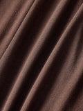 SHEIN Skyraze Women's Coffee Brown High Neck Long Knit Dress,Autumn Elegant Dinner Date,Wedding Guest Dress For Women,Valentine's Day,Tea Party Outfit,Birthday