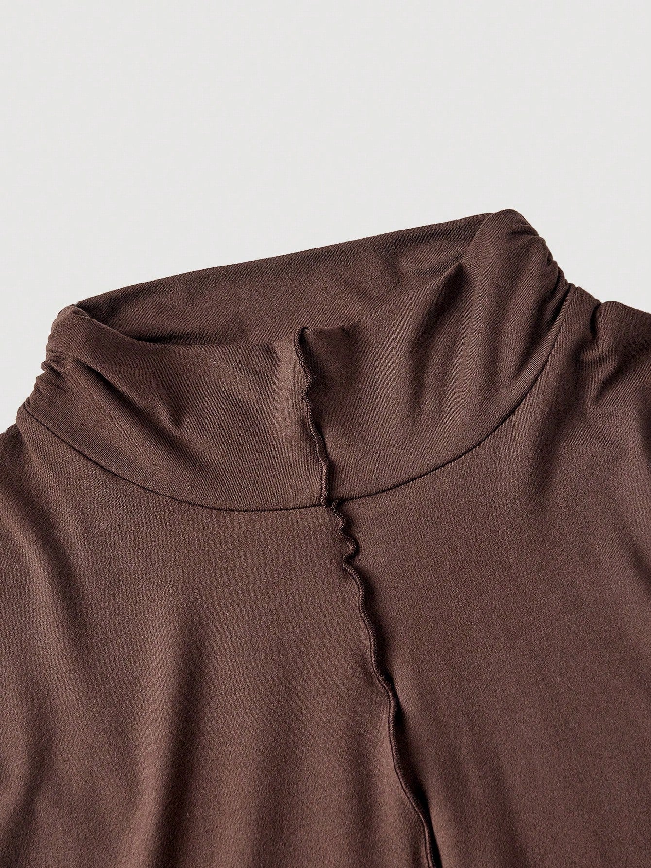 SHEIN Skyraze Women's Coffee Brown High Neck Long Knit Dress,Autumn Elegant Dinner Date,Wedding Guest Dress For Women,Valentine's Day,Tea Party Outfit,Birthday