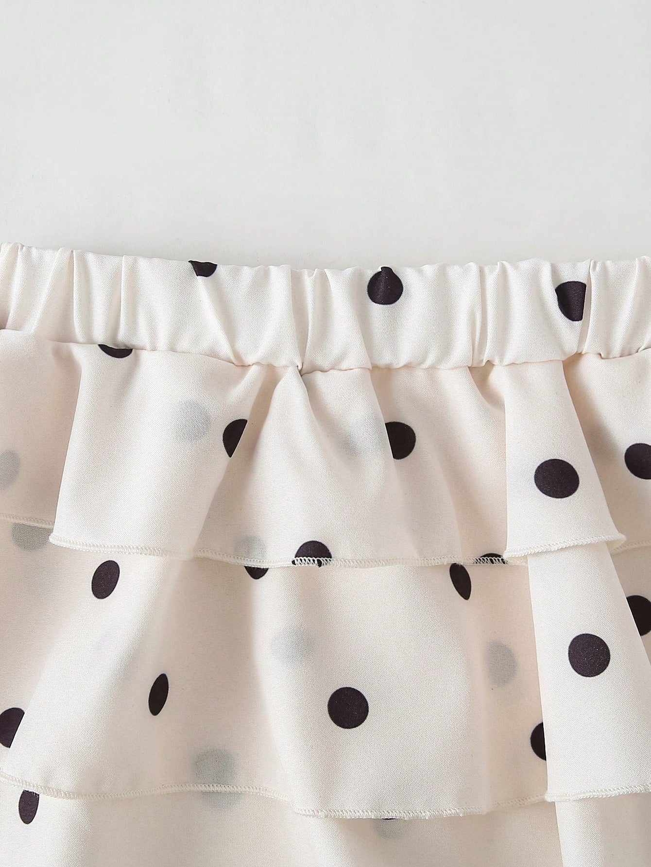 SHEIN Souflis Souflis 2026 Summer New Girls Black And White Polka Dot Cake Dress Set, Cross Strap Design Sweet Cool Style 2 Pieces Set, Baby Girl Korean Style Fashionable Vacation Princess Dress