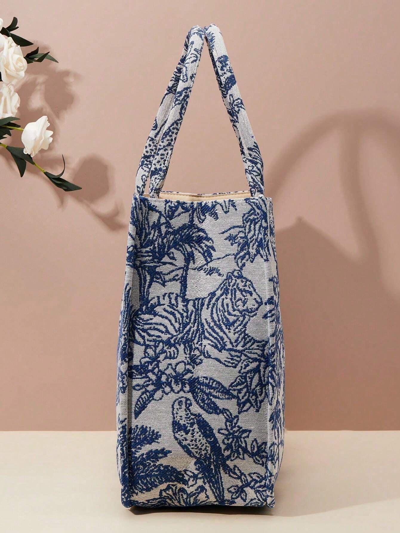  | SHEIN Spring New Embroidered Jacquard Large Capacity Handbag Shoulder Bag (Pattern Random) | Bags | Shein | OneHub