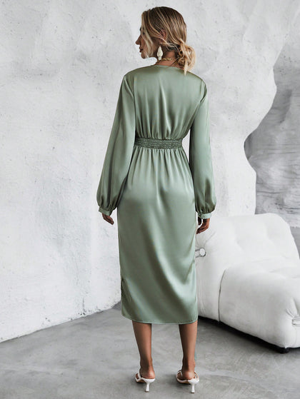 shein satin dress long sleeve SHEIN USA