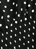 SHEIN Sweetra Women's Elegant French Style Polka Dot Bow Shoulder Tie Waist Slim Fit Casual Versatile Tank Top, Spring/Summer