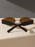 | SHEIN Trendy Oval Frame Fashion Glasses Fit For Outdoor, Vacation Vintage Shades Beach Accessories | Sunglasses | Shein | OneHub