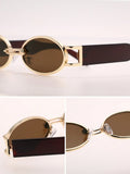  | SHEIN Trendy Oval Frame Fashion Glasses Fit For Outdoor, Vacation Vintage Shades Beach Accessories | Sunglasses | Shein | OneHub