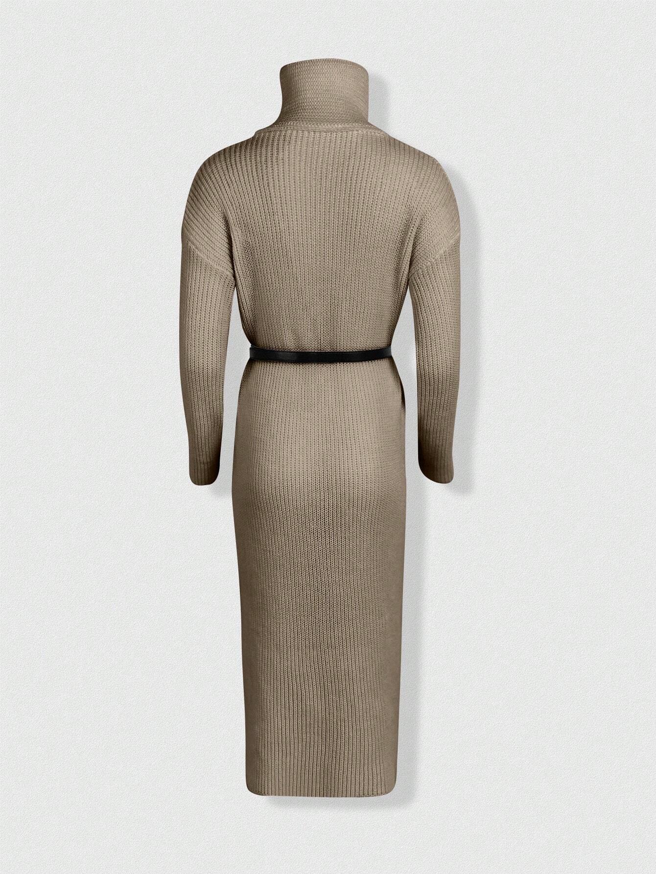  | SHEIN Turtleneck Slit Dress, Long Sleeve Casual Party Club Dress, Elegant & Unique Design | Dress | Shein | OneHub