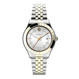 Versace Hellenyium Two-tone Stainless Steel Silver Dial Quartz Watch for Men - VEVK01121