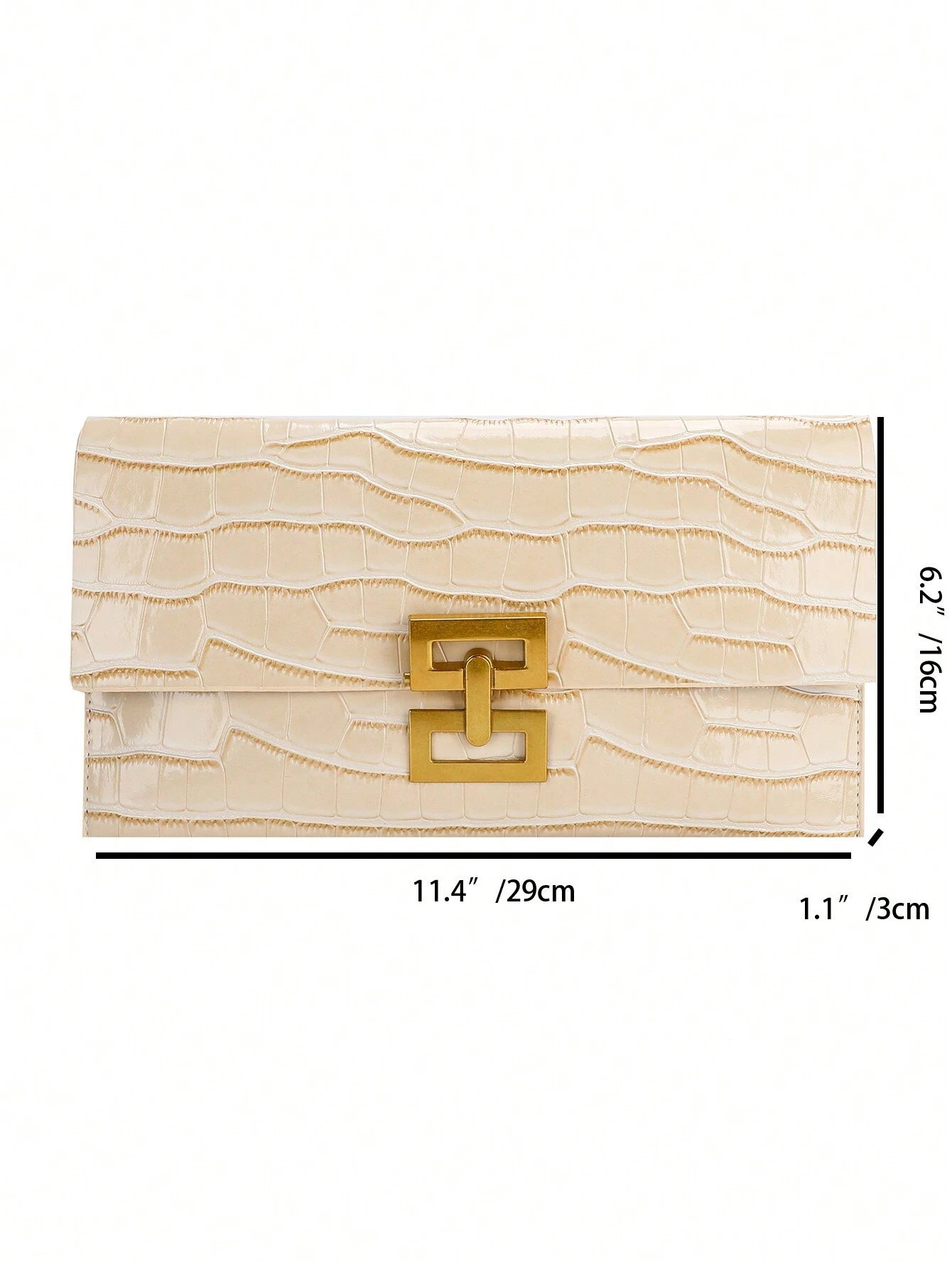  | SHEIN Vintage Crocodile Pattern Envelope Clutch Bag With Lock For Women, Simple And Elegant | Card Holder | Shein | OneHub