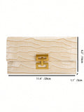  | SHEIN Vintage Crocodile Pattern Envelope Clutch Bag With Lock For Women, Simple And Elegant | Card Holder | Shein | OneHub