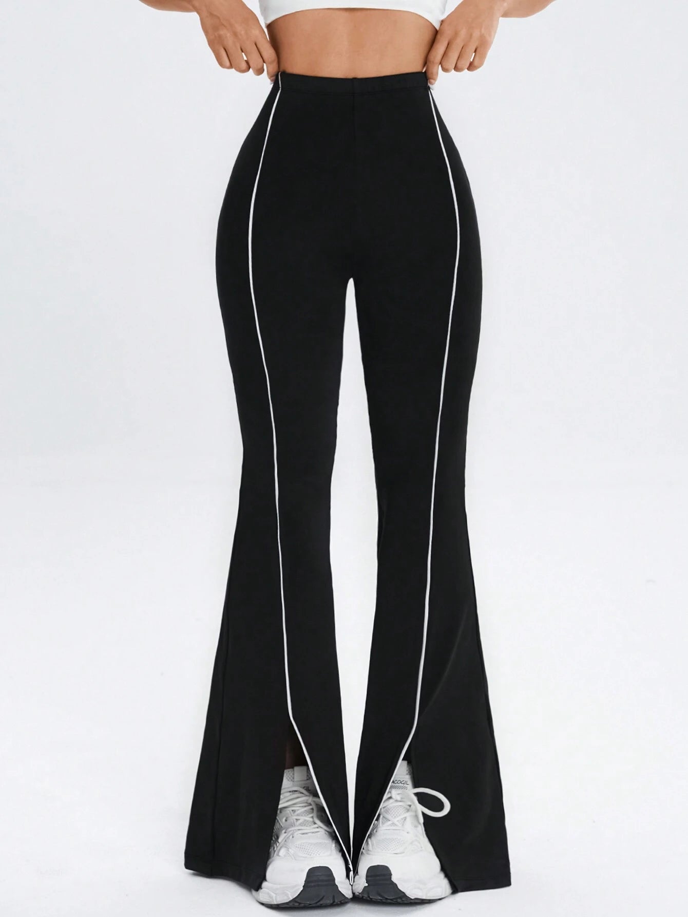  | SHEIN With My Calm Women Line Patchwork Minimalist Casual Sports Pants, Daily Wear | Sports Leggings | Shein | OneHub