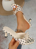 SHEIN Women's Beige High Heel Sandals, Open Toe Design, Versatile Minimalist Style, Suitable For Summer