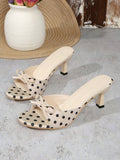 SHEIN Women's Beige High Heel Sandals, Open Toe Design, Versatile Minimalist Style, Suitable For Summer