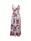  | SHEIN Women's Floral Print High Slit Maxi Beach Dress | Dress | Shein | OneHub