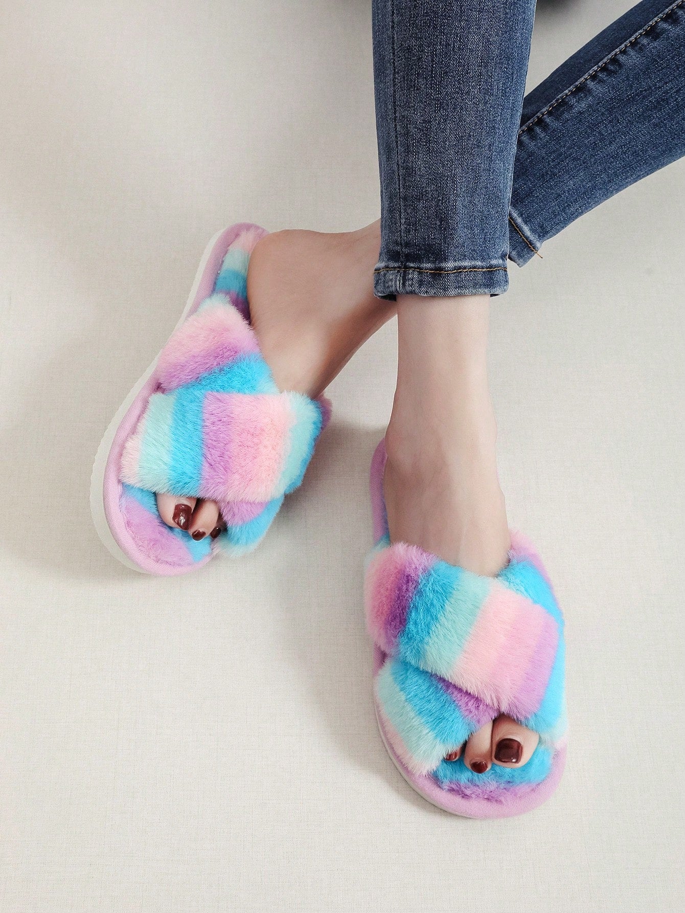  | SHEIN Women's Open Toe Lightweight Comfortable Floor Slipper | Slippers | Shein | OneHub